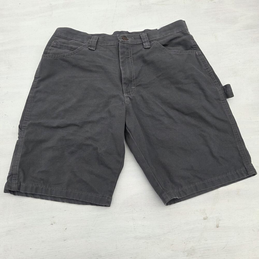 VTG Wrangler Canvas Shorts Y2K Men’s 32 Carpenter Gray Work Dad